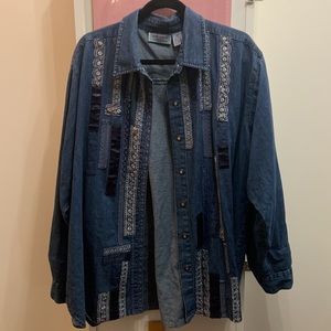 Vintage Plus Size Denim shirt